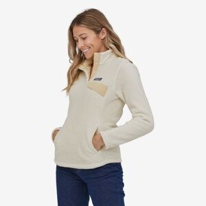 Patagonia Girl’s Re-Tool Snap-T® Fleece Pullover - Raw Linen/White X-dye - XXL